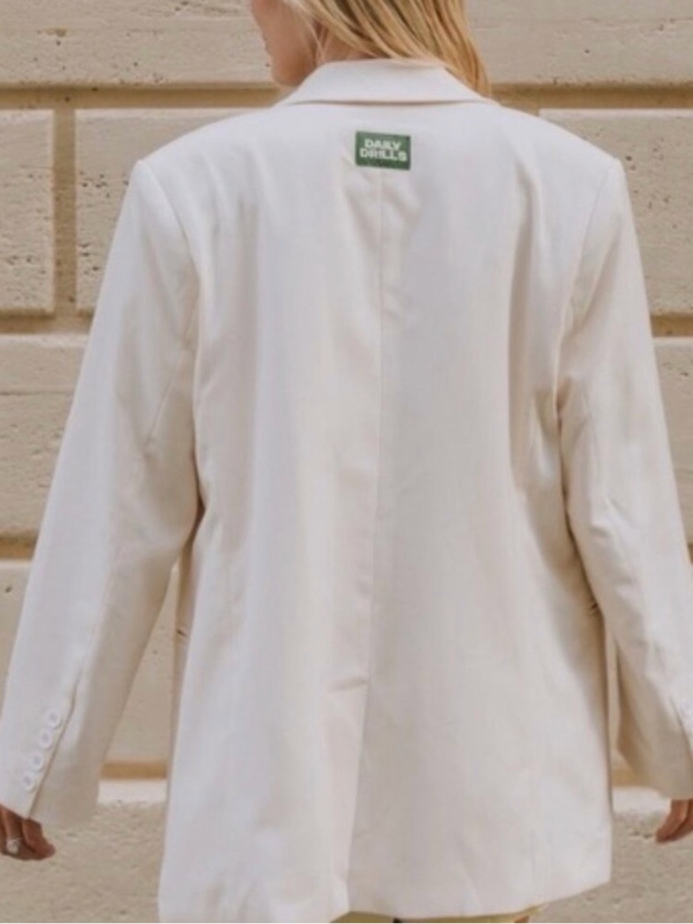 Daily Drills Cream Blazer